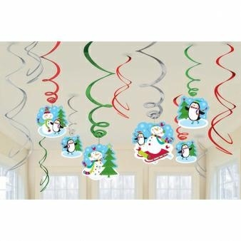DECORAZIONI PENDENTI NATALIZIE 12 PEZZI (21787-679731)