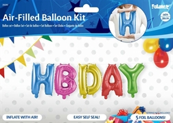 KIT SCRITTA HBDAY MULTICOLOR IN FOIL 36CM (22029-29285)