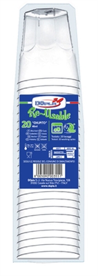 BICCHIERE CHUPITO TRASPARENTE RIUTILIZZBILE 50ML 20PZ (22034)