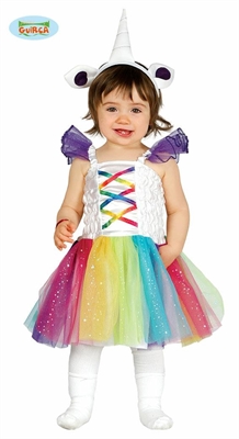 COSTUME BIMBA UNICORNO ARCOBALENO TAGLIA 6-12 MESI (22126-85967)