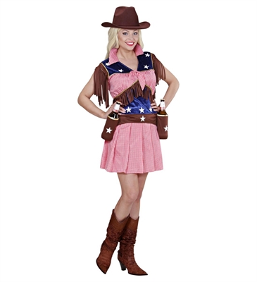 COSTUME DONNA COWGIRL C/FONDINE TAGLIA S (22193-11081)