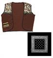 KIT UOMO COWBOY CON GILET E BANDANA TG.M-L (22195-4300C)