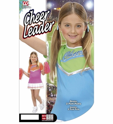 COSTUME BIMBA CHEERLEADER C-POM POM  8-10 ANNI ASS (22279-41997)