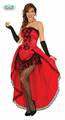 COSTUME DONNA BURLESQUE ROSSO TAGLIA M (22370-84564)
