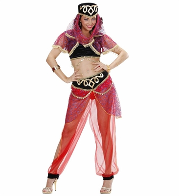 COSTUME DONNA DANZATRICE DEL VENTRE ROSSO TAGLIA S (22539-70371)