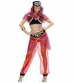 COSTUME DONNA DANZATRICE DEL VENTRE ROSSO TAGLIA S (22539-70371)