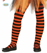 COLLANT BIMBA A RIGHE ARANCIO E NERO (22902-17221)
