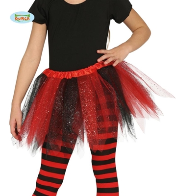 TUTU BIMBA ROSSO E NERO GLITTER TAGLIA UNICA (22934-17201)