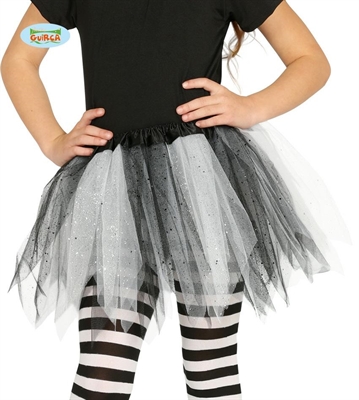TUTU BIMBA NERO E BIANCO GLITTER TAGLIA UNICA (22936-17204)