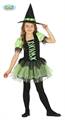 COSTUME BAMBINA STREGA VERDE TUTU TAGLIA 10-12 ANNI (23013-87451)