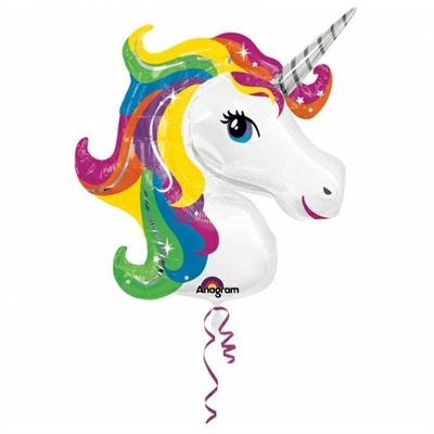 PALLONCINO IN MYLAR UNICORNO MULTICOLOR 83X73CM (23037-3129901)
