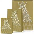 BORSA CON CORDINO ALBERO NATALE BIANCO 36,5X26CM (23193-SDX26436)