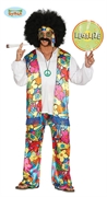 COSTUME UOMO HIPPIE ARCOBALENO TAGLIA L (23306-84393)