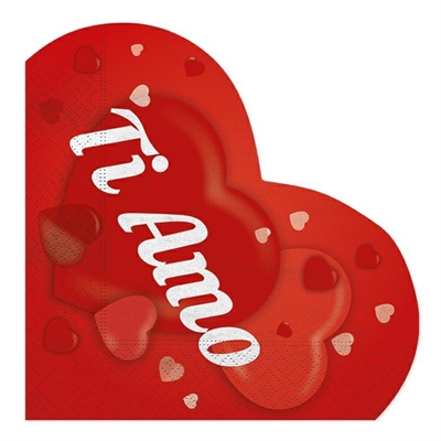 TOVAGLIOLI A CUORE TI AMO 33X33CM 20PZ (23339-60749)