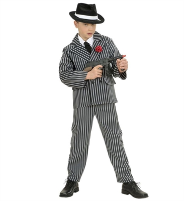 COSTUME GANGSTER BIMBO TAGLIA 8-10 ANNI (23708-42547)