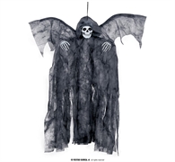 SCENOGRAFIA SCHELETRO CON ALI NERO DA APPENDERE 90CM (24455)