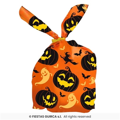 BORSETTE PER CARAMELLE CON STAMPA ZUCCA (24659)