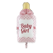 PALLONCINO IN MYLAR BIBERON ROSA BABY GIRL 43X72CM (24676-42357)