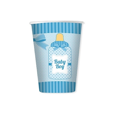 BICCHIERI IN CARTONCINO BIBERON AZZURRO BABY BOY 200CC 8PZ (24679-61690)