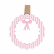 SEGNAPOSTO FIOCCO ROSA IN CARTA 4,5X6CM 6PZ (24689-73783)