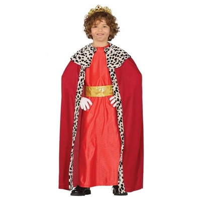 COSTUME RE MAGIO ROSSO CON MANTELLO TAGLIA 7-9 ANNI (25151-41706)