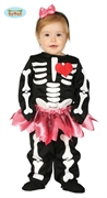 COSTUME BAMBINA SCHELETRO TAGLIA 12-24 MESI (25351-87651)