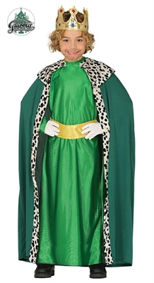 COSTUME RE MAGIO VERDE CON MANTELLO TAGLIA 7-9 ANNI (25956-41710)