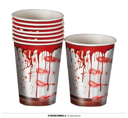 BICCHIERI IN CARTONCINO SANGUE 240ML PZ 10 (26335)