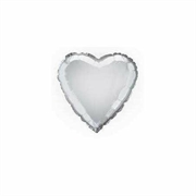 PALLONCINO IN MYLAR MINI SHAPE CUORE ARGENTO 25CM (27129-RM03-9-F38)