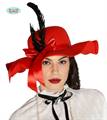 CAPPELLO ROSSO CON PIUME (27140-13030)