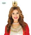 CERCHIETTO MINI CORONA ORO CON GEMME FUCSIA (27143-13038)
