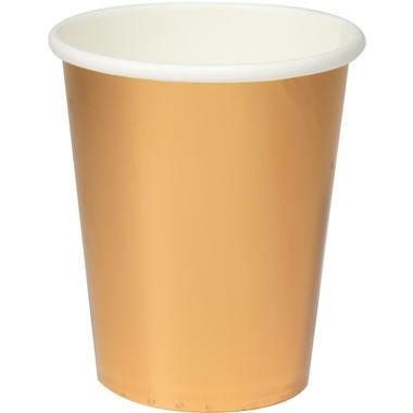 BICCHIERI IN CARTONCINO ROSEGOLD 350ML 8PZ (27178-50692)