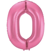 PALLONCINO IN MYLAR ROSA SATINATO NUMERO 0 86CM (27188-65900)