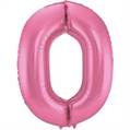 PALLONCINO IN MYLAR ROSA SATINATO NUMERO 0 86CM (27188-65900)