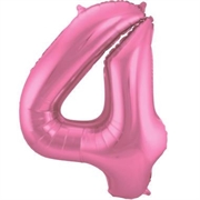 PALLONCINO IN MYLAR ROSA SATINATO NUMERO 4 86CM (27192-65904)