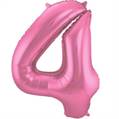 PALLONCINO IN MYLAR ROSA SATINATO NUMERO 4 86CM (27192-65904)