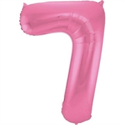 PALLONCINO IN MYLAR ROSA SATINATO NUMERO 7 86CM (27195-65907)