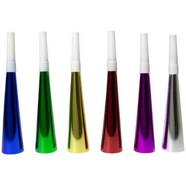 TROMBETTE METALLIZZATE COLORATE 19CM ASS 6PZ (27209-65751)