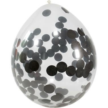PALLONCINI IN LATTICE CON CORIANDOLI NERI (27236-08599)