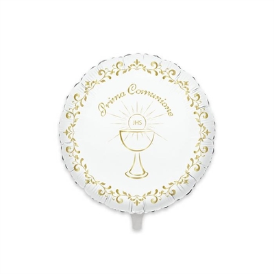 PALLONCINO IN MYLAR COMUNIONE GOLD METAL 45CM (27498-42572)