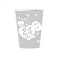 BICCHIERI IN CARTONCINO METAL 25ESIMO 200CC 8PZ (27502-61727)