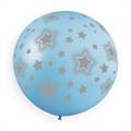 MONGOLFIERA IN LATTICE AZZURRO CON STELLE 100CM 1PZ (340532)