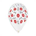 PALLONCINI IN LATTICE TONDO BIANCO KISS 33CM 5PZ (340600)