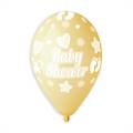 PALLONCINI IN LATTICE TONDO PANNA BABY SHOWER NUVOLETTE 33CM 5PZ (340693)