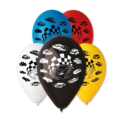 PALLONCINI IN LATTICE TONDO MULTICOLOR MACCHINE 33CM 5PZ (340952)