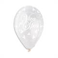 PALLONCINI IN LATTICE TONDO PERLA VIVA GLI SPOSI 33CM 10PZ (341140)