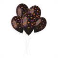 PALLONCINI IN LATTICE TONDO NERO FACCE HALLOWEEN 33CM 5PZ (341362)