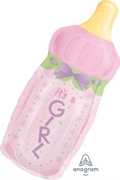 PALLONCINO IN MYLAR BIBERON IT'S A GIRL MAXI 79CM (36-14253 01)