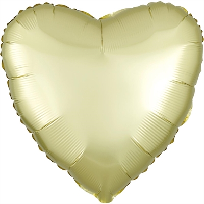 PALLONCINO IN MYLAR CUORE GIALLO OPACO 45CM (3990201)