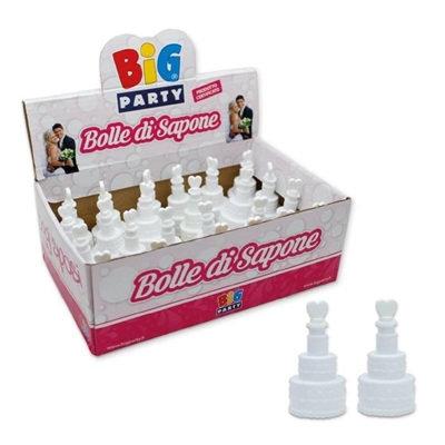 BOLLE DI SAPONE TORTA NUZIALE 7CM (41006)